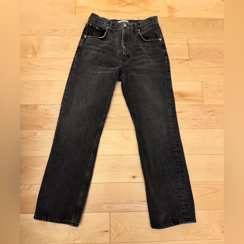 Agolde washed Black 100% Cotton Jeans